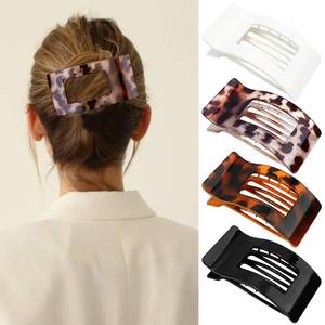lot 280 image: Velscrun Flat Hair Clips for Women Girls, Matte Lay Flat Claw Clips, Strong Hold Large Side Hair Clip All Hair Types, French Duck Billed Hair Jaw Claw Clip, Non Slip Grip for Daily Styling Tortoise