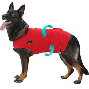 lot 285 image: Meifsou Dog Anxiety Vest, Skin-Friendly Thunder Jacket for Dogs, Dog Calming Shirt for Thunder, Fireworks, Vet Visits and Separation - Keep Pet Calm Without Medicine, Fit for Small Medium Large Dogs