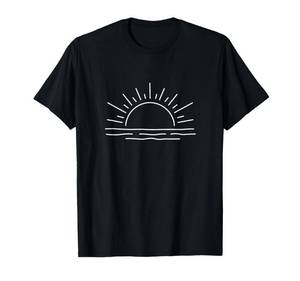 lot 314 image: Sunrise Sea Casual Summer Vacation Men Women Cool Sunshine T-Shirt size XL color Green