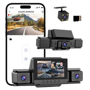 lot 322 image: 4-Channel 360° Dash cam Front and Rear FHD 1080P 180° Rotating Side-View Camera APP Control reversing Display Collision Detection Parking Monitoring Loop Recording  Suitable for sedans and SUVs