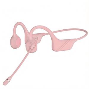 lot 344 image: Bone Conduction Headphones with Mic-Callink, Trucker Bluetooth 5.4 Headset with AI Noise-Canceling Boom MicrophoneMute FunctionDual Connect, Open Ear Headphones for Work Driving Meeting��Pink��