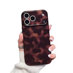 lot 412 image: XQAGU Cute Phone Case for iPhone 17 Pro Case Tortoise Shell Pattern Leopard Full Camera Protective Slim Shockproof Cool Trendy Aesthetic-Brown Amber