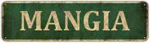 lot 416 image: Mukuko Mangia Metal Sign 4 x 16, Italian, Kitchen, Food, Eating, Farmhouse Kitchen Decor, Dining, Home Decor