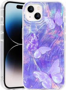 lot 417 image: Casegis Compatible with iPhone 15 Plus Case,with Shockproof ProtectiveCamera Protection Cute Butterfly Aesthetic Phone Cover Anti-Yellowing Soft Slim Cover for Women Girl-Purple