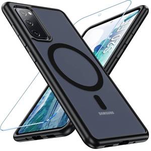 lot 418 image: Hensinple for Samsung Galaxy S20 FE Case Magnetic, Galaxy S20 FE 5G Case with Screen Protector Compatible with MagSafe, Matte Back Slim Shockproof Protective Cover for Samsung S20 FE, Black