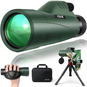 lot 426 image: 12x56 High Power Monocular Telescope for Adults  Comes with Smartphone Adapter Tripod Travel Bag  Bird Watching Hunting Hiking Camping Gift - Green
