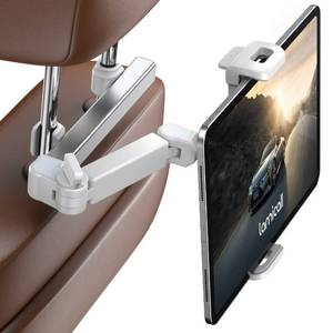 lot 429 image: Lamicall Car Headrest Tablet Holder - Extension Arm Upgrade Adjustable Tablet Car Mount for Back Seat, Road Trip Essentials for Kids, for 4.7-11 Device like iPad Pro, Air, Mini, Galaxy, Fire, White