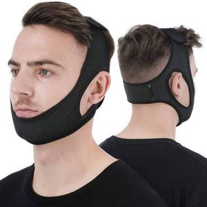 lot 438 image: Anti Snore Chin Strap Upgraded, Vosaro Snoring Solution Effective Anti Snore Device, Adjustable and Breathable Stop Snoring Head Band for Men Women, Black