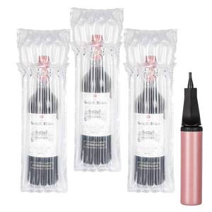 lot 440 image: Kivsty Wine Travel Protector Bags - 30 Packs, Inflatable Air Column Cushion Wrap Bubble Bag for Wine Bottles Shipping Packaging Sleeve with Pump for Airplane Suitcase Luggage - 13.5 x 3.5 Inch