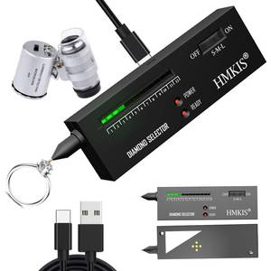 lot 450 image: HMKIS Diamond Tester Pen, Professional Jewelry Diamond Tester with 60X Jewelry Loupe Magnifier, Diamond Selector for Novice and Expert (Non-Rechargeable)