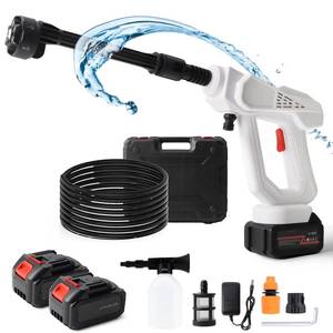 lot 469 image: Portable Cordless Pressure Washer, 870 PSI60 Bar Handheld High-Pressure Water Spray Wash Battery Powered Pressure Washer 48V with 6-in-1 Nozzle for Garden Car Floor Yard Fence Wall Cleaning