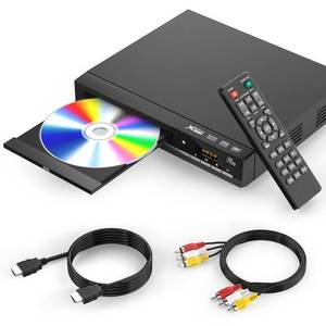 lot 480 image: DVD Players for TV with HDMI,Plays All Regions and Formats,CD Player for Home,Support 1080P VideoCDDVDVCDJPEGUSB, Remote, HDMI and RCA Cables Included