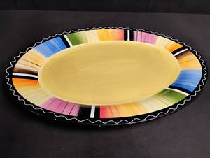 lot 1665 image: Rainbow Border Decorative Plate Set