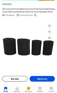 lot 1679 image: 4-Piece Cup Turner Foam Set