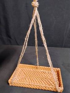 lot 1689 image: Handwoven Rattan Plant Hanger
