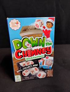 lot 1690 image: Elf on the Shelf Down the Chimney Dice & Card Game