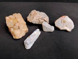 lot 1693 image: Natural Pink and White Calcite Crystal Specimens