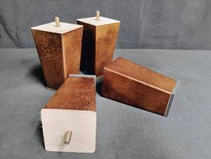 lot 1698 image: Mid Century Modern Wood Furniture Legs with Hardware