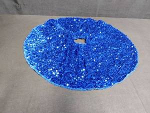 lot 1713 image: 29 Royal Blue Sequined Tree Skirt