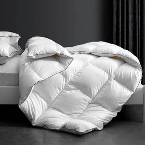 lot 3824 image: Luxury Down Feather Comforter King Size Bed Comforter Insert-Ultra-Soft Duvet Cozy Hotel Collection White -King Size(106 X 90)- Retail $106