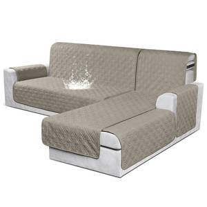 lot 3838 image: VANSOFY Sectional Couch Covers 100% Waterproof L Shaped Sofa Slipcover 3pcs Reversible Chaise Lounge Cover for Sectional Sofa Furniture Protector Cover for Pets Cat Dog(Large, Khaki) - Retail $80