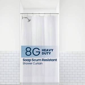 lot 29972 image: LiBa Bathroom Shower Curtain - Waterproof Plastic Shower Curtain Premium PEVA Non-Toxic with Rust Proof Grommets Clear 8G Heavy Duty Bathroom Accessories 36x72 - Retail $10