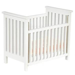 lot 30021 image: Classics by Handley Dollhouse Miniature White Slatted Nursery Crib with Pink Fabric - Retail $24