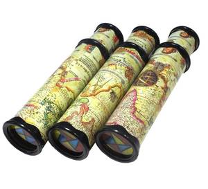 lot 39960 image: SPADORIVE 3 Pack Magic Kaleidoscope Toy for Teens Adults 3D Mirror Lens Kaleidoscope Party Favors Stretchable Long Classic Kaleidoscope Toy Educational Science Developmental Toy (Orange) - Retail $16