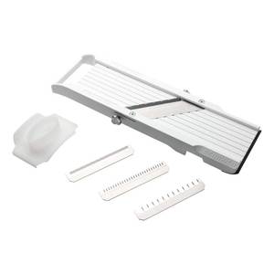 lot 25764 image: Benriner Mandoline Slicer, with 4 Japanese Stainless Steel Blades, BPA Free, New Model - Retail $47
