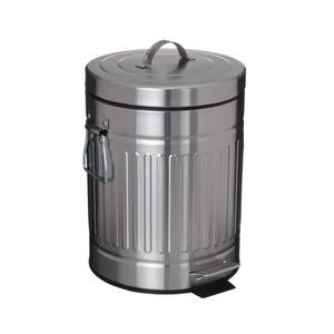 lot 25771 image: SIMPLEMADE Round Step Trash Can - 5 Liter  1.3 Gallon - Stainless Steel Bathroom Wastebasket with Lid - Retail $35