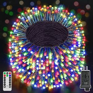 lot 25780 image: Ccinny 394FT 1200 LED Christmas Lights Outdoor, Christmas Tree Lights Plug in, 8 Modes Twinkle String Lights for Bedroom Wedding Party Holiday Xmas Home Decorations Multicolored - Retail $27