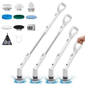 lot 25787 image: Sorpci Electric Spin Scrubber, 2026 New Cordless Cleaning Brush, Shower Cleaning Brush with 7 Replaceable Brush Heads, Power Scrubber 3 Adjustable Speeds, Detachable Long Handle & IPX7 Waterproof - Retail $60