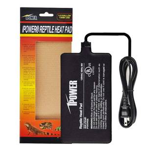 lot 30024 image: iPower 4 by 7-Inch Reptile Heating Pad Under Tank Terrarium Heater Warmer Heat Mat for Small Animals - Retail $11