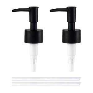 lot 30027 image: 2Pack Pumps Lotion Soap Dispenser Replacement Pump for Your Liquid Soap, Lotion or Dish Soap Refill Dispenser Kitchen Bathroom Worktop Bottles 28400 Thread Size (Black) - Retail $6