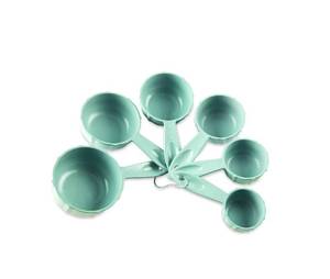 lot 30041 image: Nordic Ware Cups Bundt Measuring, Set of 6, Sea Glass - Retail $11