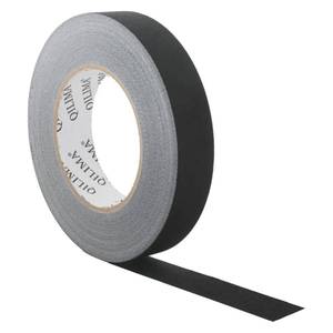 lot 30044 image: QILIMA Black Gaffers Tape, Hand Tear Self-Adhesive Gaffer Tape for Labeling, Cable, Stage, Photography, Matte Non-Reflective, 1inch x 60yds,1 Pack