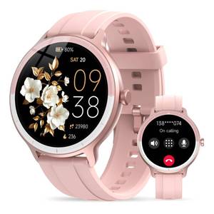 lot 30047 image: Smart Watch for Women, MakeAnswer Calls & AI Voice Assistant, Fitness Tracker with Pedometer Sleep & Activity Tracking, IP68 Waterproof, Smartwatch for AndroidiOSSamsung Phones - Retail $27