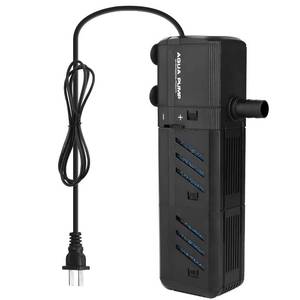 lot 30068 image: NO.17 Submersible Aquarium Internal Filter 15W, Adjustable Fish Tank Filter with 400 GPH Water Pump for 150-300 Gallon Fish Tank - Retail $23