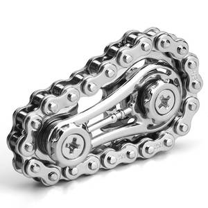 lot 39971 image: Cool Sprockets Fidget Chain Hand Roller, Assemble Fidget Spinner Ring Toys for Kids Adults, Metal Handheld Sensory Bike Chain Gears Cube, EDC Stress Relief Fidget Toy Kinetic Desk Office Gift - Retail $9