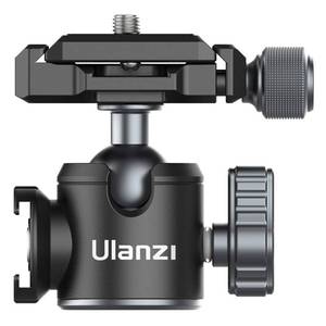 lot 39979 image: ULANZI U-80L Metal Ball Head Camera Mount Arca Swiss 360 Rotating with Quick Release Plate & Cold Shoe, 22lbs10kg Load for 14 Tripod, Monopod, DSLR - Retail $25