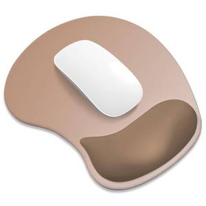 lot 40014 image: ITNRSIIET Ergonomic Mouse Pad, Cushioned Gel Wrist Rest, Non-Slip Base, Smooth Surface, Cute Multi-Color, 9.5 x 8.2 in, Soft Brown Gradient - Retail $9