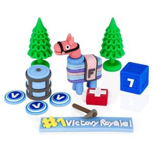 lot 48884 image: Battle Royale Video Game Cake Toppers - 11 Piece Set for Themed Birthdays - Enhanced Party Decorations - Retail $19