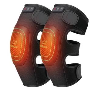 lot 48923 image: Cordless Knee Massager with Heat, 360°All-around Vibration, Graphene Heating Pad for Knee, Rechargeable Multi Modes Large-size Range for Athletes Housewives Elders, Gifts for Men Women Home Office Use - Retail $90
