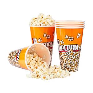 lot 51717 image: RAYMEA Plastic Popcorn Containers Retro Style Small Reusable Popcorn Buckets for Movie Night-6 Pack - Retail $17