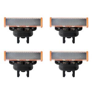lot 51721 image: 4-Pack Replacement Blades & 3 Guide Combs(135mm), Compatible with All Philips Norelco OneBlade Handles (QP14xx�QP19xx�QP25xx�QP26xx�QP27xx�QP28xx�QP65xx�QP66xx) (Orange) - Retail $30