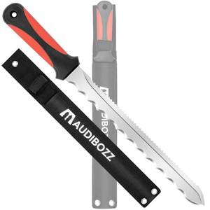 lot 51724 image: minyuexia Insulation Knife & Sod Cutter Knife, 11.14-Inch Stainless Steel Sharp Double Sided Blade for foam insulation, Rockwool and Lawn Repair - Retail $12