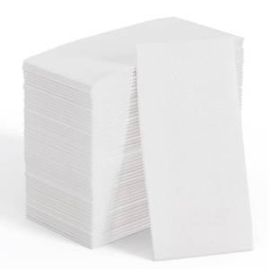 lot 55261 image: JOLLY CHEF 200 Pack Disposable Paper Napkins, Soft Bathroom Napkins for Guests, 2-Ply White Paper Hand Towels for Halloween, Wedding, Thanksgiving - Retail $17