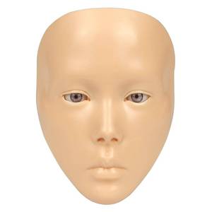 lot 55288 image: Bueuo Makeup Practice Face, 5D Reusable Silicone Make up Practice Board Mannequin Face with Makeup Brushes Sponge Set and Eyeshadow Board Kit for Emerging Artist, Girls Gift, Yellow - Retail $22