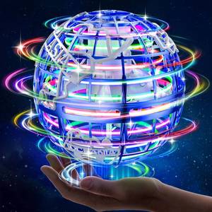 lot 25831 image: RIEYON Flying orb Ball 2025 Hover Boomerang Ball 6 Lighting Effects Cool Toys Gift for 678910 Year Kids Teen Adults Indoor Outdoor Blue Flying Ball Toy