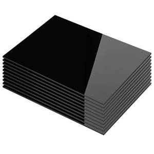 lot 25839 image: KAITELA Pack of 10 Black Acrylic Sheet 8 x 12 Cast Plexiglass Panel 18 Thick (3mm) Plastic Board for Craft Project, Laser Cutting, Photography, Sign - Retail $37
